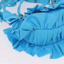 BALENCIAGA Le Cagolel Mini Hand Bag Leather Blue 671309 Auth 184859M-9