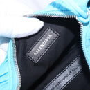 BALENCIAGA Le Cagolel Mini Hand Bag Leather Blue 671309 Auth 184859M-17