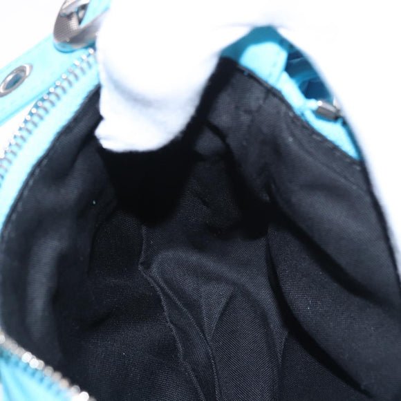 BALENCIAGA Le Cagolel Mini Hand Bag Leather Blue 671309 Auth 184859M