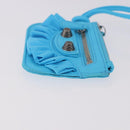 BALENCIAGA Le Cagolel Mini Hand Bag Leather Blue 671309 Auth 184859M-22