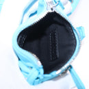 BALENCIAGA Le Cagolel Mini Hand Bag Leather Blue 671309 Auth 184859M-26