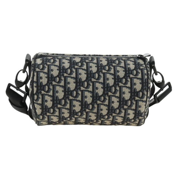 Christian Dior Trotter Canvas Roller Messenger Shoulder Bag Navy Auth 184861SAM