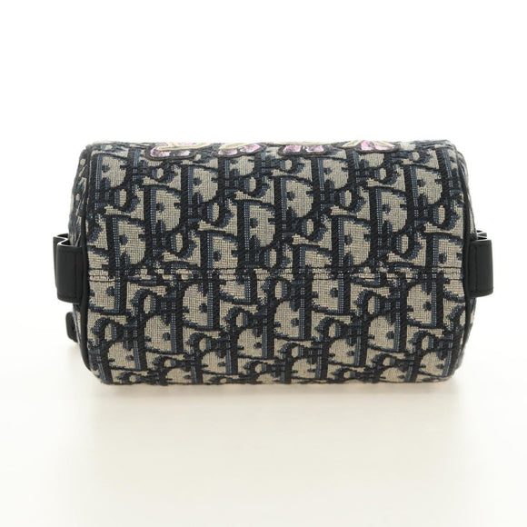 Christian Dior Trotter Canvas Roller Messenger Shoulder Bag Navy Auth 184861SAM