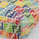 FENDI Zucca Canvas Celeria Tote Bag Multicolor Gold Auth 184862V-12