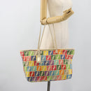 FENDI Zucca Canvas Celeria Tote Bag Multicolor Gold Auth 184862V-23