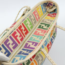 FENDI Zucca Canvas Celeria Tote Bag Multicolor Gold Auth 184862V-6