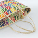 FENDI Zucca Canvas Celeria Tote Bag Multicolor Gold Auth 184862V-7