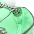FENDI Nano Baguette Chain Shoulder Pouch Leather 2way green Auth 184863SAM-23