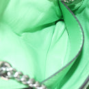 FENDI Nano Baguette Chain Shoulder Pouch Leather 2way green Auth 184863SAM-24
