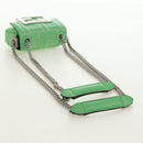 FENDI Nano Baguette Chain Shoulder Pouch Leather 2way green Auth 184863SAM-7