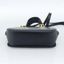 Salvatore Ferragamo Gancini Hand Bag Leather 2way Navy Gold Auth 184864V-11