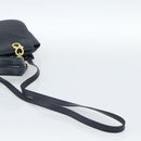 Salvatore Ferragamo Gancini Hand Bag Leather 2way Navy Gold Auth 184864V-9