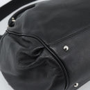 Salvatore Ferragamo Gancini Hand Bag Leather 2way Black Silver Auth 184865V-14