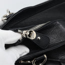 Salvatore Ferragamo Gancini Hand Bag Leather 2way Black Silver Auth 184865V-18