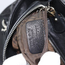 Salvatore Ferragamo Gancini Hand Bag Leather 2way Black Silver Auth 184865V-25