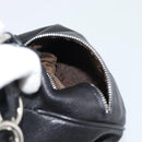 Salvatore Ferragamo Gancini Hand Bag Leather 2way Black Silver Auth 184865V-26