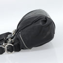 Salvatore Ferragamo Gancini Hand Bag Leather 2way Black Silver Auth 184865V-4