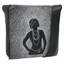 CHANEL Shoulder Bag Lamb Skin Black Silver CC Auth 184867SAM-1