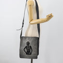 CHANEL Shoulder Bag Lamb Skin Black Silver CC Auth 184867SAM-23