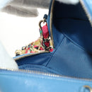 CHANEL Matelasse Chain Shoulder Bag Lamb Skin Light Blue Gold CC Auth 184868SM-20