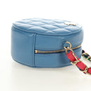 CHANEL Matelasse Chain Shoulder Bag Lamb Skin Light Blue Gold CC Auth 184868SM-5