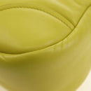 PRADA Hand Bag Leather 2way Yellow Silver Auth 184870SAM-20