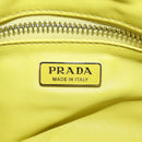 PRADA Hand Bag Leather 2way Yellow Silver Auth 184870SAM-24