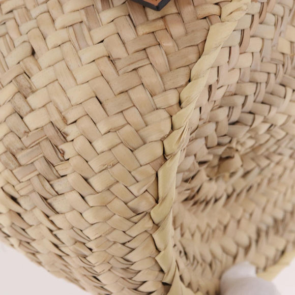 LOEWE Ken Price Collaboration Hand Bag Raffia Beige Auth 184871M