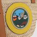 LOEWE Ken Price Collaboration Hand Bag Raffia Beige Auth 184871M-17