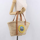 LOEWE Ken Price Collaboration Hand Bag Raffia Beige Auth 184871M-20