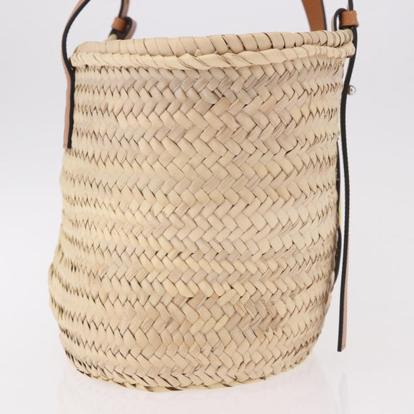 LOEWE Ken Price Collaboration Hand Bag Raffia Beige Auth 184871M