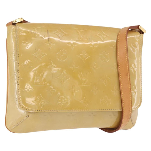 LOUIS VUITTON Monogram Vernis Thompson Street Bag Beige M91301 LV Auth 184873A