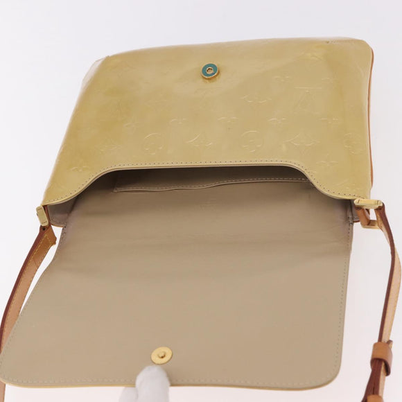 LOUIS VUITTON Monogram Vernis Thompson Street Bag Beige M91301 LV Auth 184873A