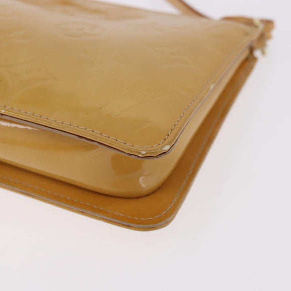 LOUIS VUITTON Monogram Vernis Lexington Pouch Beige M91010 LV Auth 184874