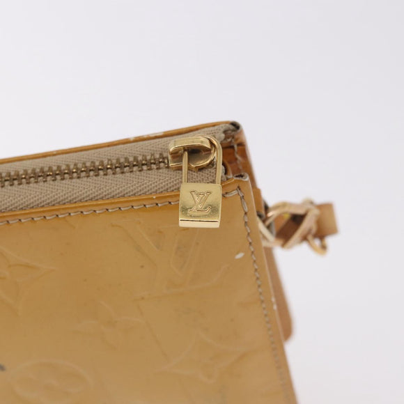 LOUIS VUITTON Monogram Vernis Lexington Pouch Beige M91010 LV Auth 184874