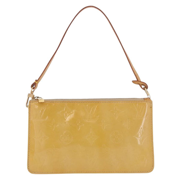 LOUIS VUITTON Monogram Vernis Lexington Pouch Beige M91010 LV Auth 184874