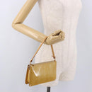 LOUIS VUITTON Monogram Vernis Lexington Pouch Beige M91010 LV Auth 184874-23