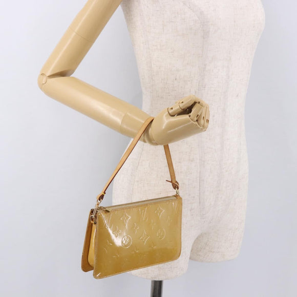 LOUIS VUITTON Monogram Vernis Lexington Pouch Beige M91010 LV Auth 184874