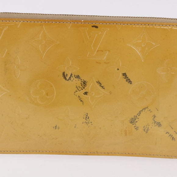 LOUIS VUITTON Monogram Vernis Lexington Pouch Beige M91010 LV Auth 184874