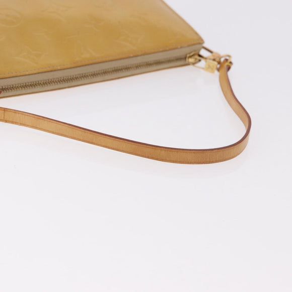LOUIS VUITTON Monogram Vernis Lexington Pouch Beige M91010 LV Auth 184874
