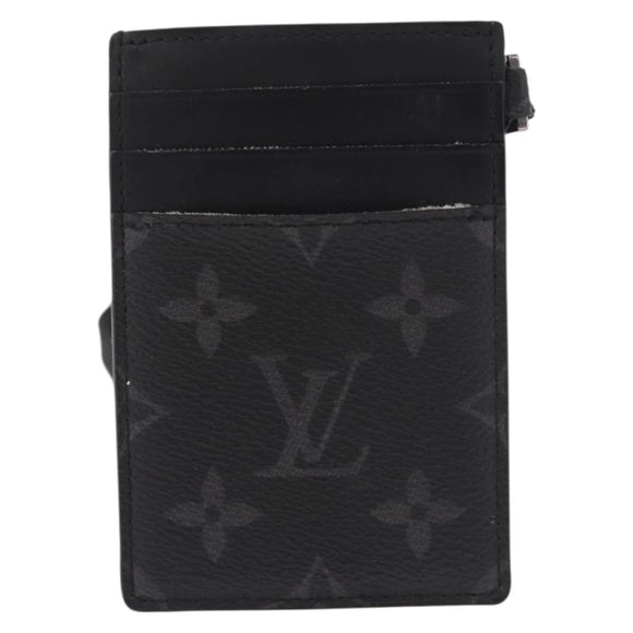 LOUIS VUITTON Monogram Eclipse Card Case M61690 LV Auth 184880A