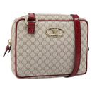 CELINE Macadam Canvas Shoulder Bag Beige Gold Auth 184882V-1