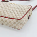 CELINE Macadam Canvas Shoulder Bag Beige Gold Auth 184882V-9