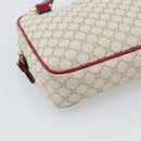 CELINE Macadam Canvas Shoulder Bag Beige Gold Auth 184882V-14