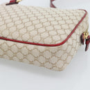 CELINE Macadam Canvas Shoulder Bag Beige Gold Auth 184882V-15