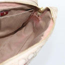CELINE Macadam Canvas Shoulder Bag Beige Gold Auth 184882V-18