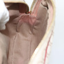 CELINE Macadam Canvas Shoulder Bag Beige Gold Auth 184882V-19