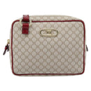 CELINE Macadam Canvas Shoulder Bag Beige Gold Auth 184882V-13