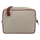 CELINE Macadam Canvas Shoulder Bag Beige Gold Auth 184882V-2