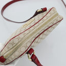 CELINE Macadam Canvas Shoulder Bag Beige Gold Auth 184882V-6